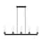 Designers Fountain Braden 60 Watt 5 Light Iron Graphite Pendant with Striated Blown Glass Shade 95038-IG - alternate 1